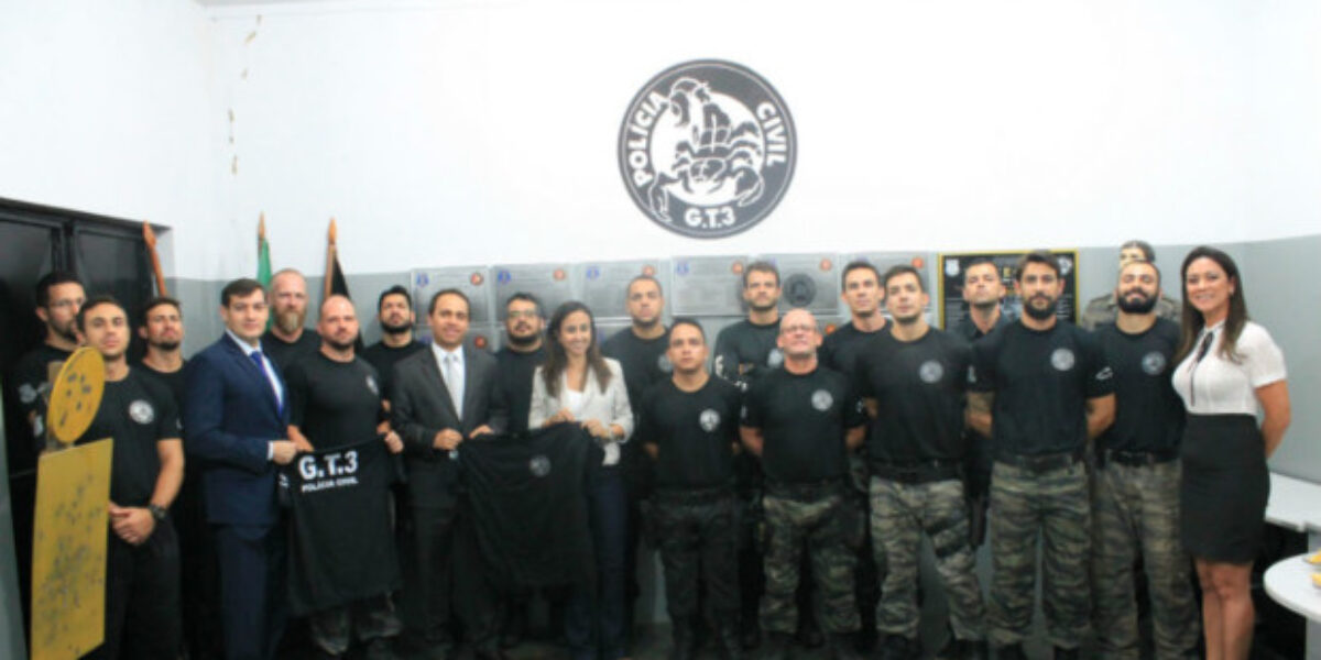 Dirigentes da PCGO realizam visita e entregam equipamentos novos ao GT-3