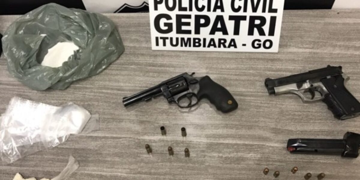 Casal suspeito de tráfico é preso pelo Gepatri de Itumbiara
