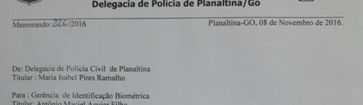 Delegada de Planaltina elogia trabalho de datiloscopistas