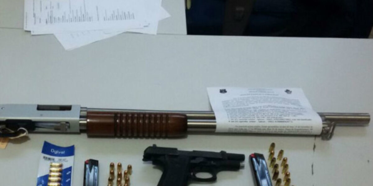 Agressor é flagrado em posse de pequeno arsenal em Anápolis