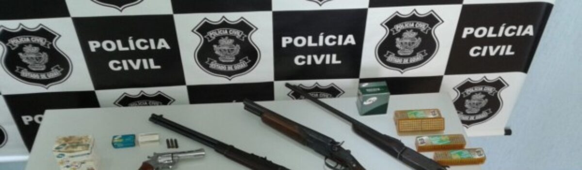 Silvânia: 5 armas de fogo e 565 munições apreendidas na Operação Desarmamento