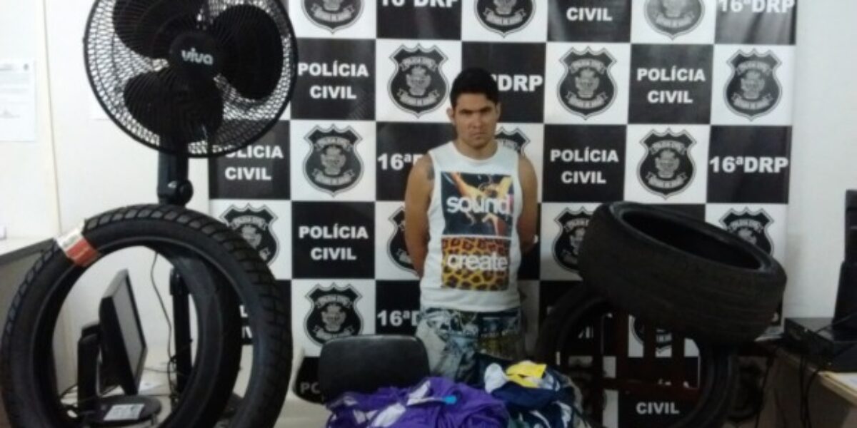 Polícia Civil de Ceres prende suspeito de furto a confecção