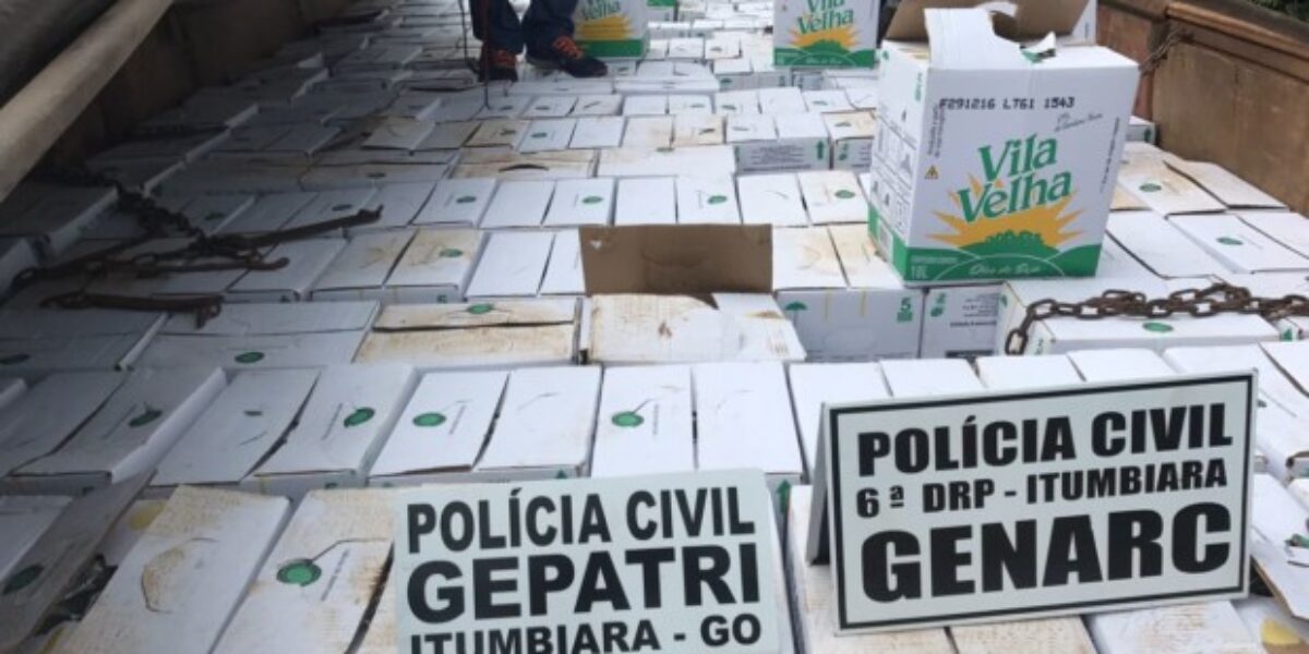 Gepatri e Genarc recuperam carga roubada de 13 mil litros de óleo de soja