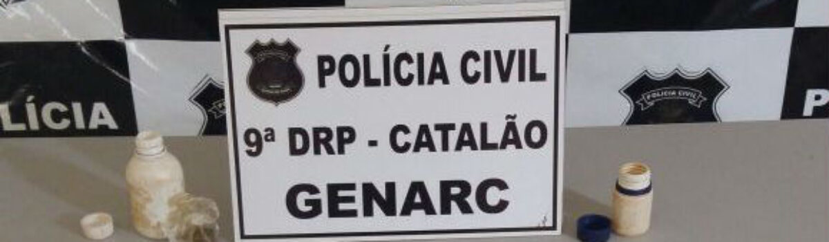 Policiais civis prendem traficante em posse de 96 porções de crack em Catalão