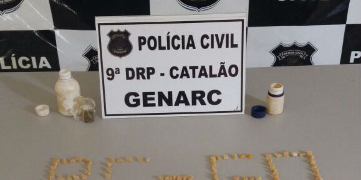 Policiais civis prendem traficante em posse de 96 porções de crack em Catalão