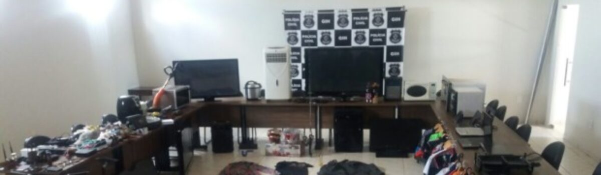 Cinco são detidos em grande apreensão de objetos furtados em Rio Verde