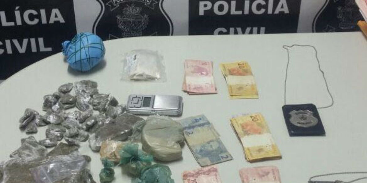 Traficante de drogas é preso em flagrante em Abadia de Goiás