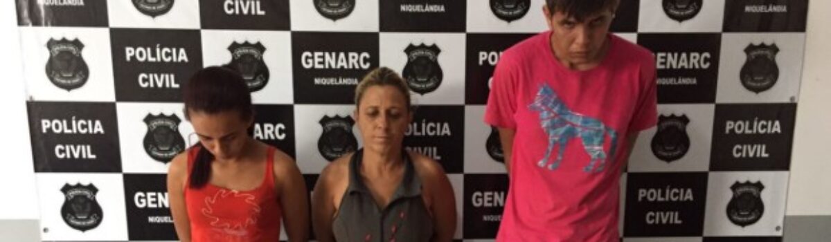 Trio é preso em flagrante por tráfico de drogas em Niquelândia