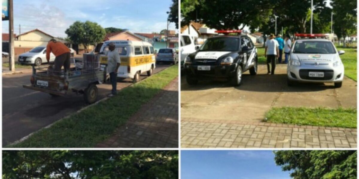 PC, PM e Prefeitura recuperam praças do lago de Caiapônia