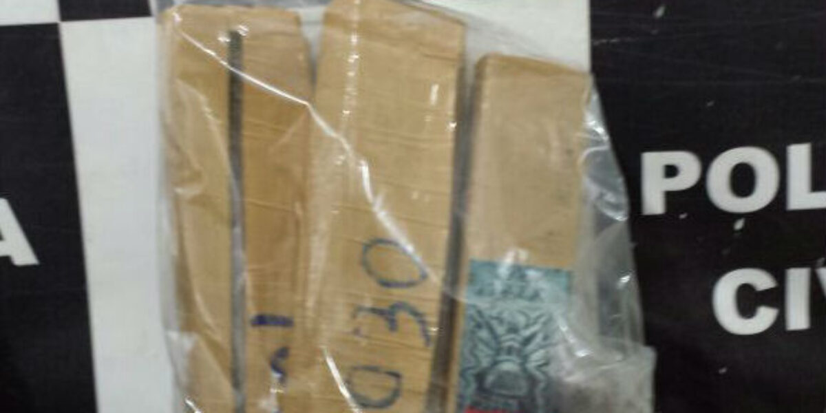 Iporá: PC apreende 5 tijolos de maconha e crack que seriam vendidos na cidade