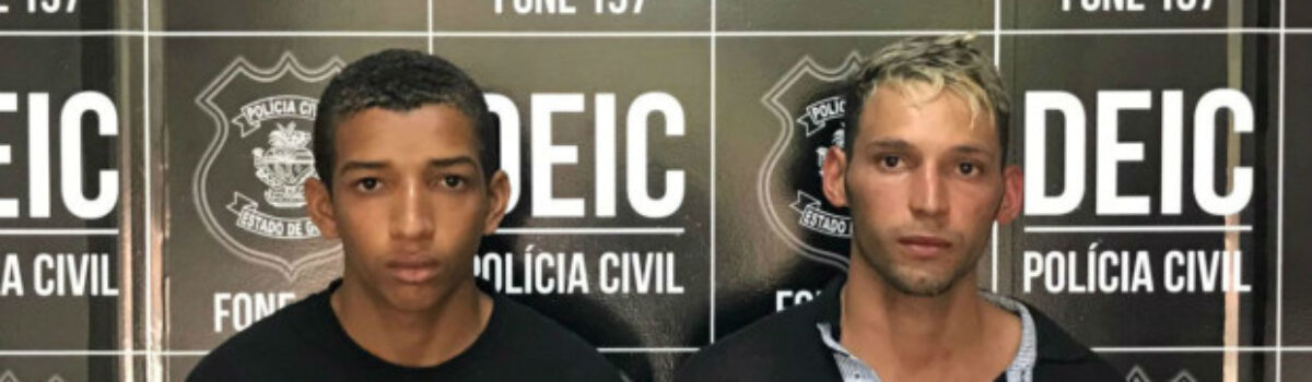 Deic apresenta dupla que deu 36 facadas em vendedor durante assalto