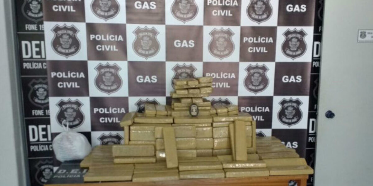 Homem investigado por tráfico de armas é preso com 80 kg de maconha