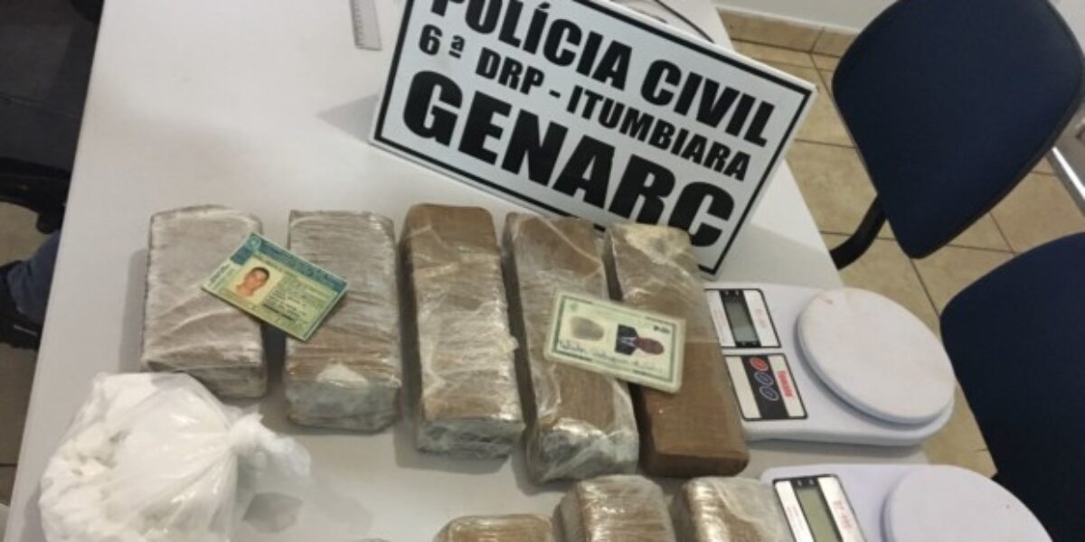 Dupla é presa e drogas são apreendidas em ação do Genarc de Itumbiara