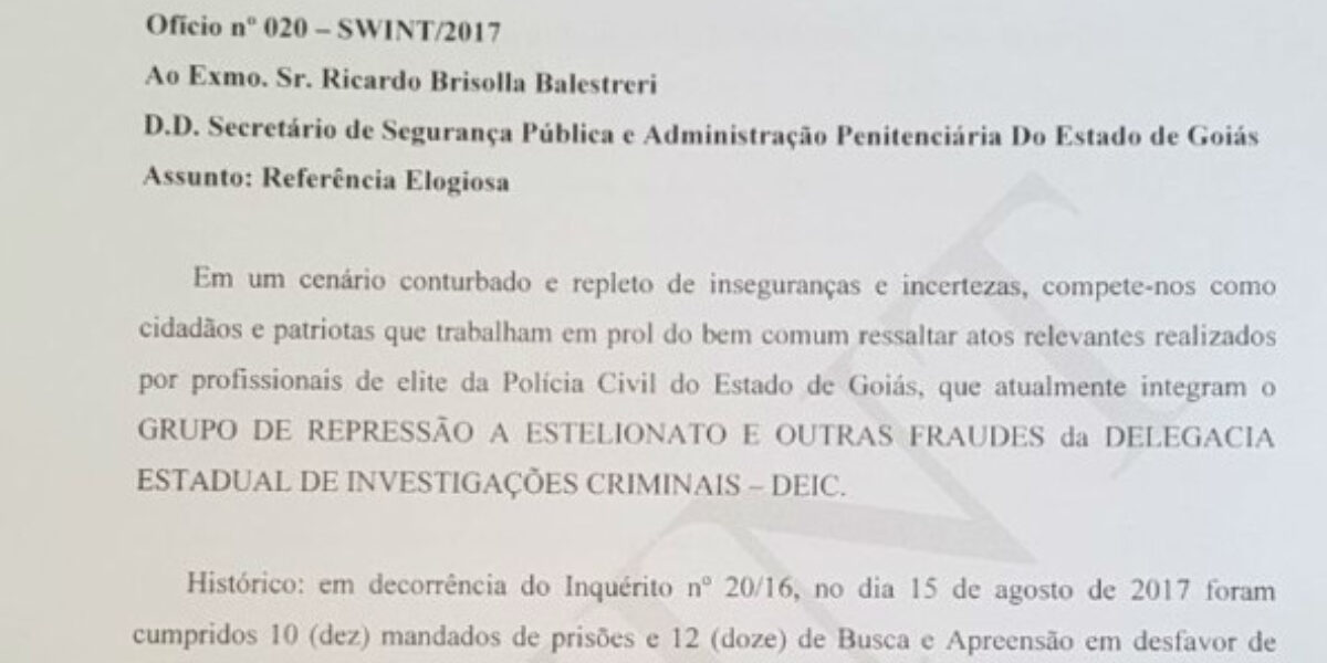 Policiais da Deic são elogiados por atuação em caso de estelionato