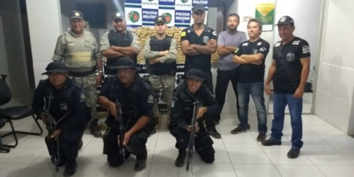 Ação conjunta da PC e PM apreende 250 kg de maconha em Monte Alegre