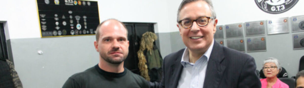 Secretário de segurança realiza primeira visita à base do GT-3