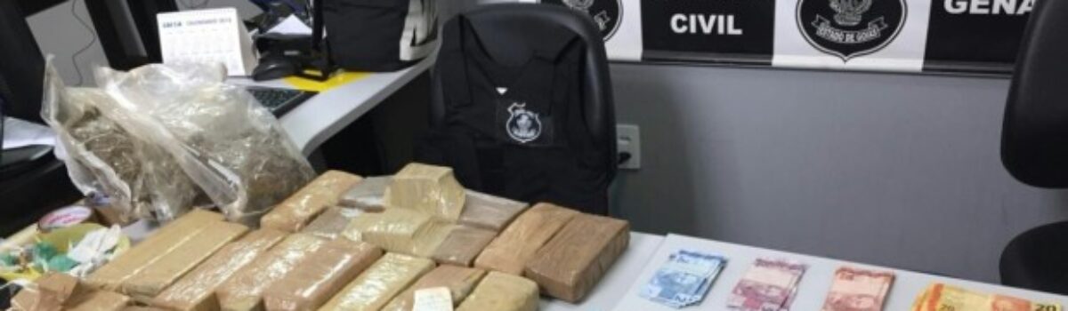 5ª DRPC prende 2 pessoas com drogas,dinheiro e balança de precisão