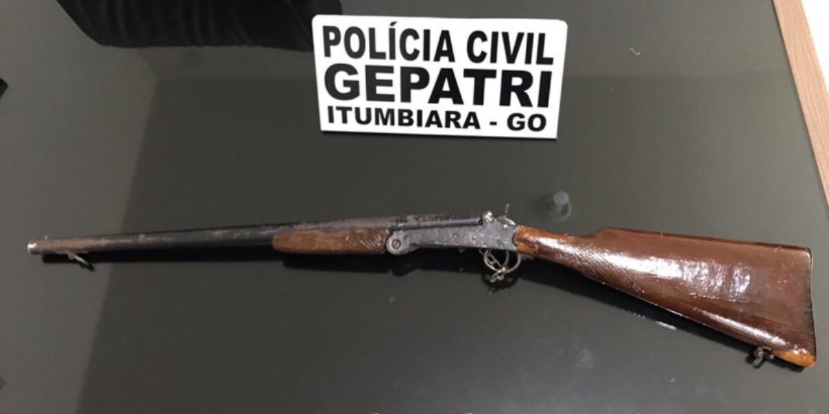 Gepatri de Itumbiara apreende arma de fogo