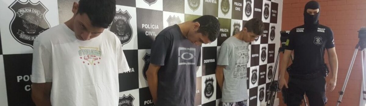 Operação Emboscada, da DERFRVA, leva trio de assaltantes à prisão