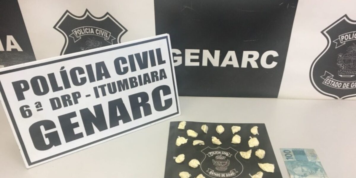 Genarc Itumbiara prende casal suspeito por tráfico de drogas