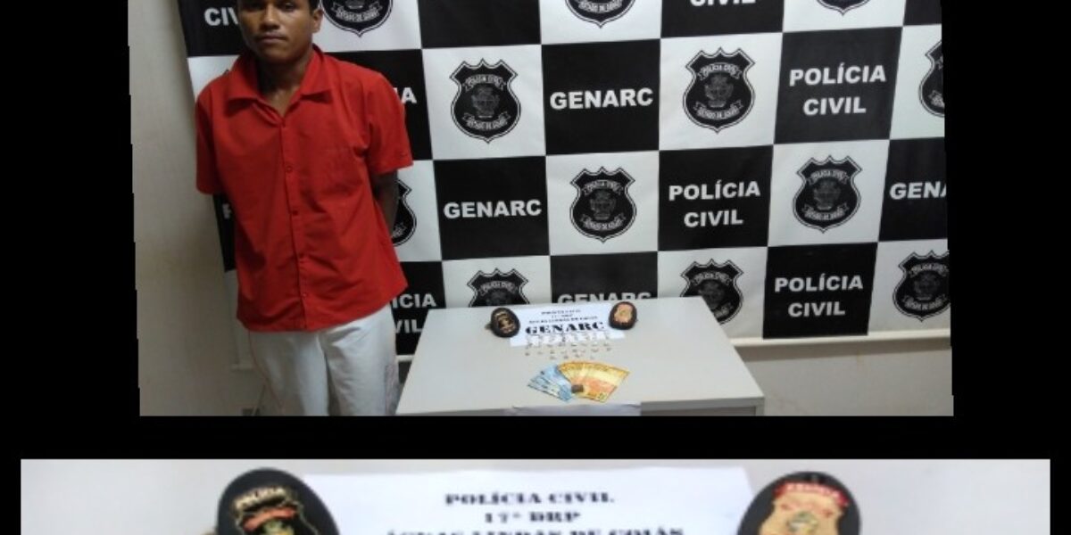 Polícia Civil prende mais um traficante de substância entorpecente em Águas Lindas