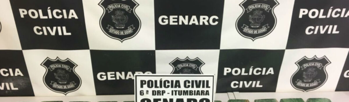 Genarc de Itumbiara apreende 16 kg de maconha e autua dois homens que os transportavam