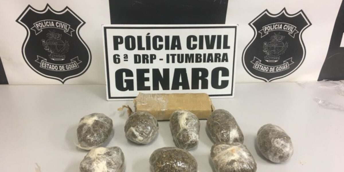Genarc Itumbiara prende suspeito por tráfico de drogas