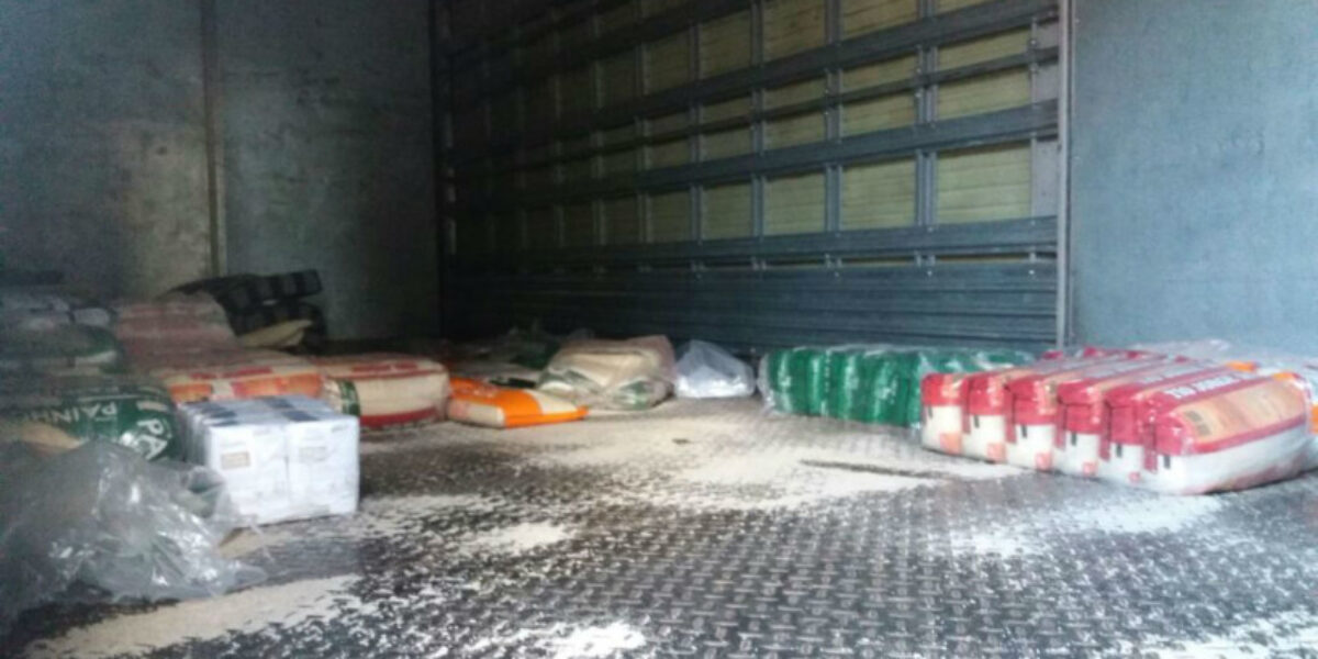 Decar e PRF prendem autores de furto e receptação de carga de 35 fardos de arroz