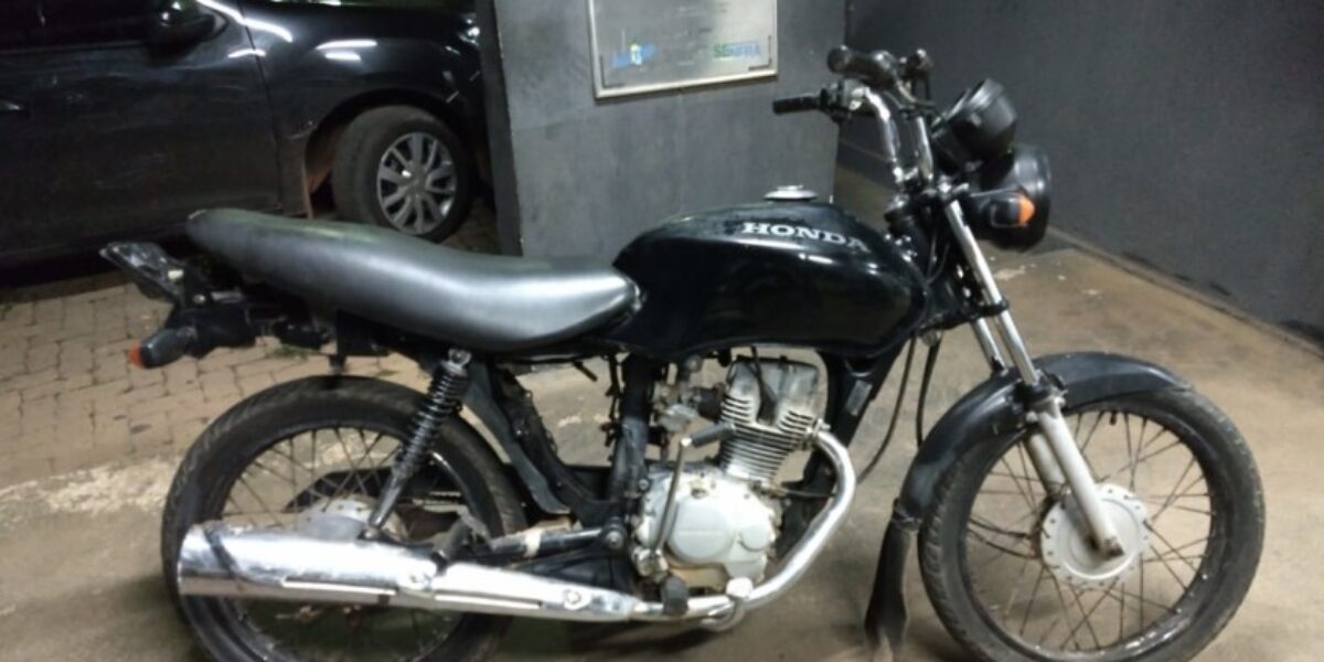 Cristalina: Polícia recupera moto roubada e detém homem por receptação