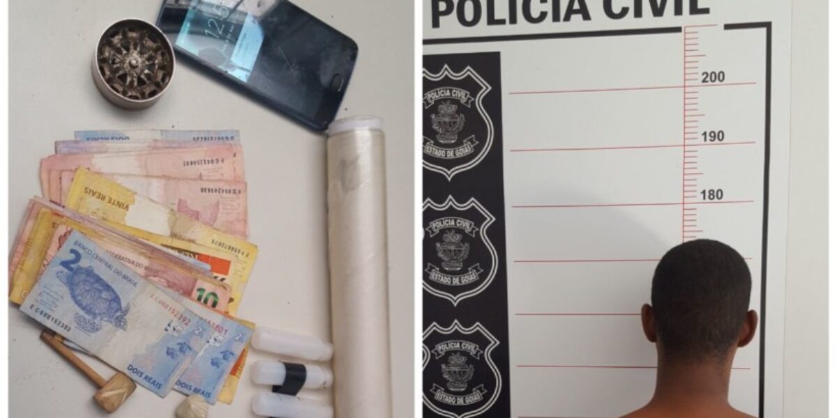 Suspeito por tráfico de drogas é preso em Porangatu