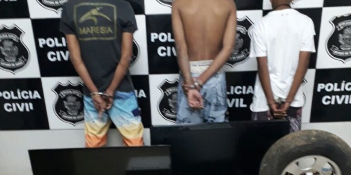 Cristalina: PC apreende 3  menores infratores na posse de objetos furtados