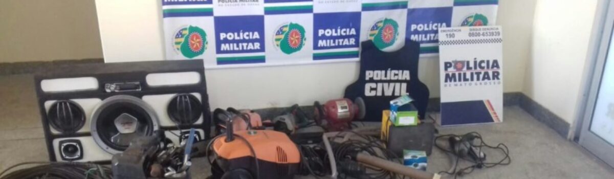 Forças policiais de Goiás e Mato Grosso apreendem armas de fogo e objetos furtados em fazendas de Aragarças