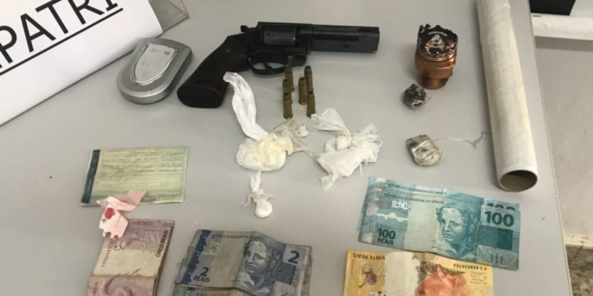 Ação do Gepatri de Anápolis leva à apreensão de drogas e arma de fogo