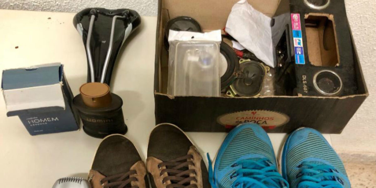 Suspeito é preso com vários objetos furtados em Cristalina