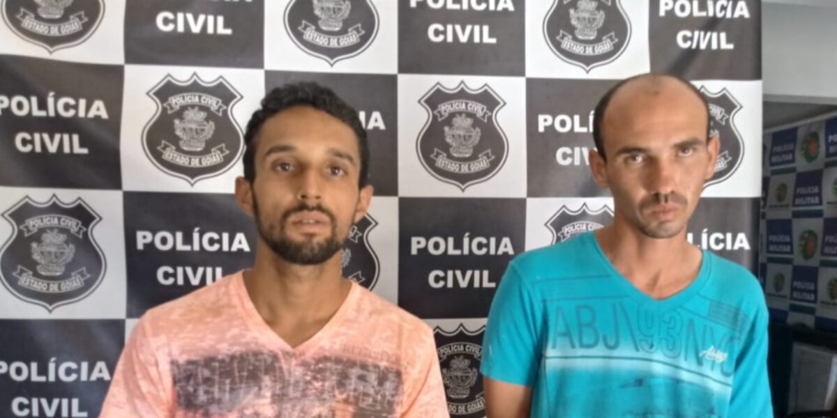 Policiais civis de Uruaçu prendem dupla que furtou propriedade rural no município