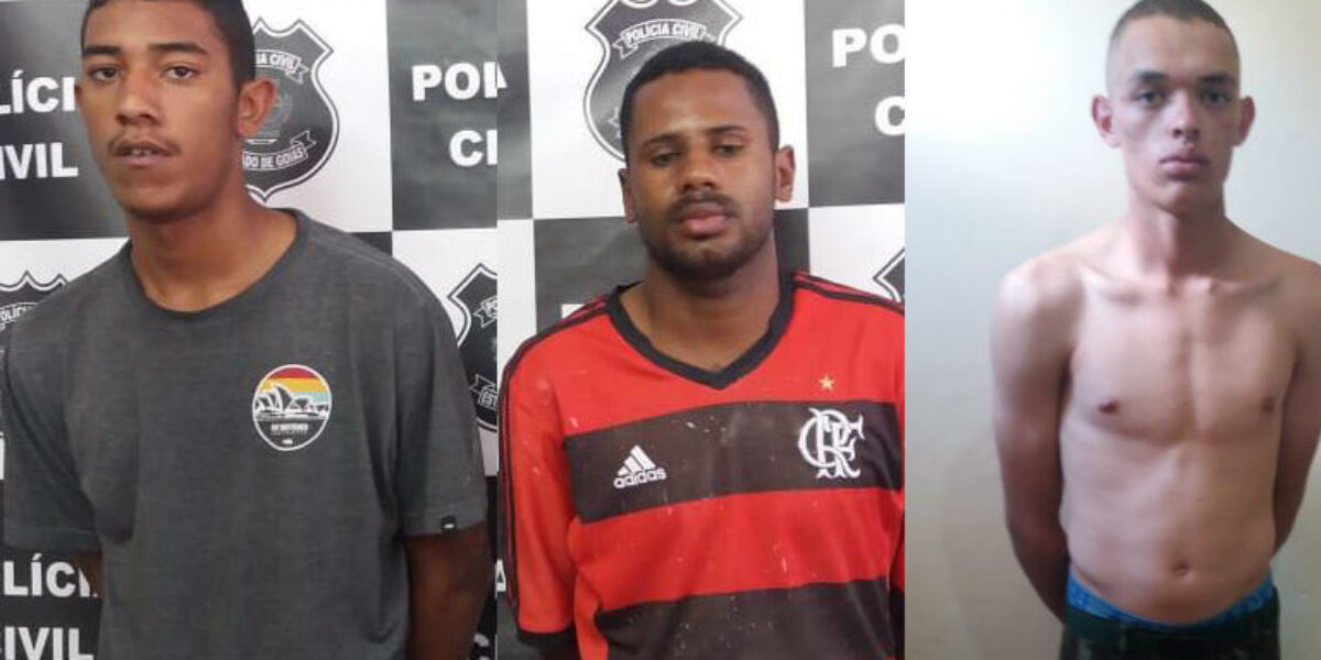 Trio suspeito de assaltos a postos de gasolina é preso em Novo Gama