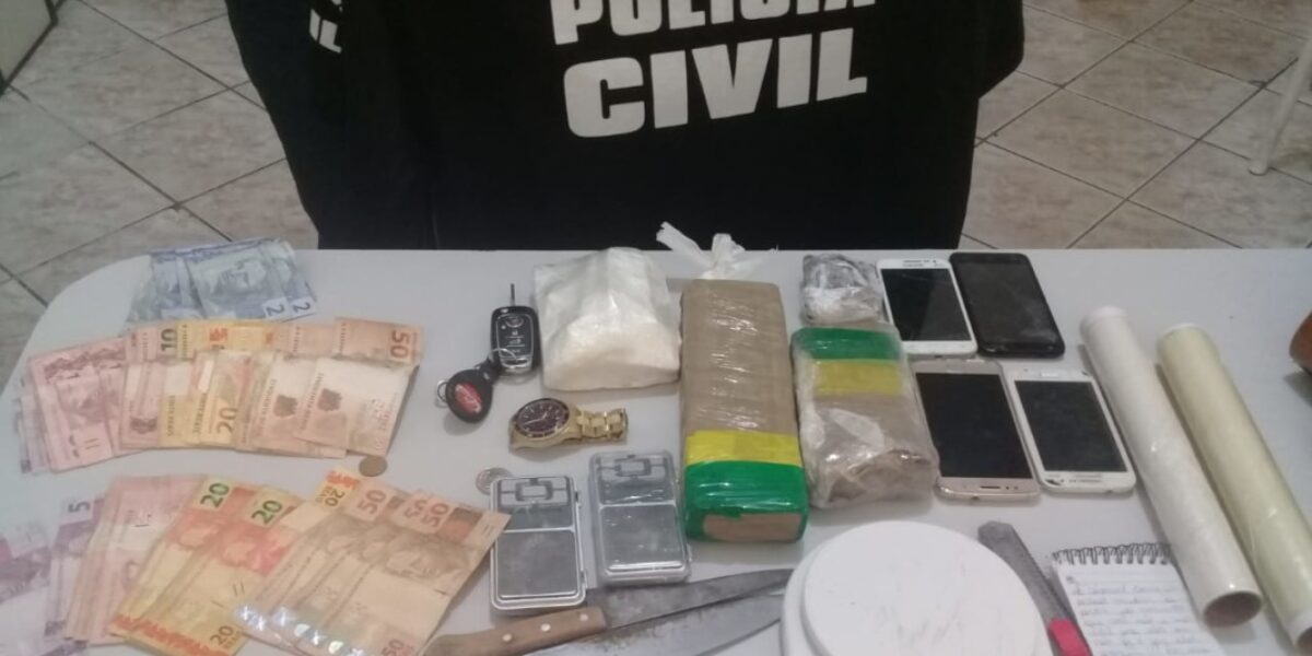 Polícia Civil de Anápolis encontra drogas durante busca por chave de carro roubado