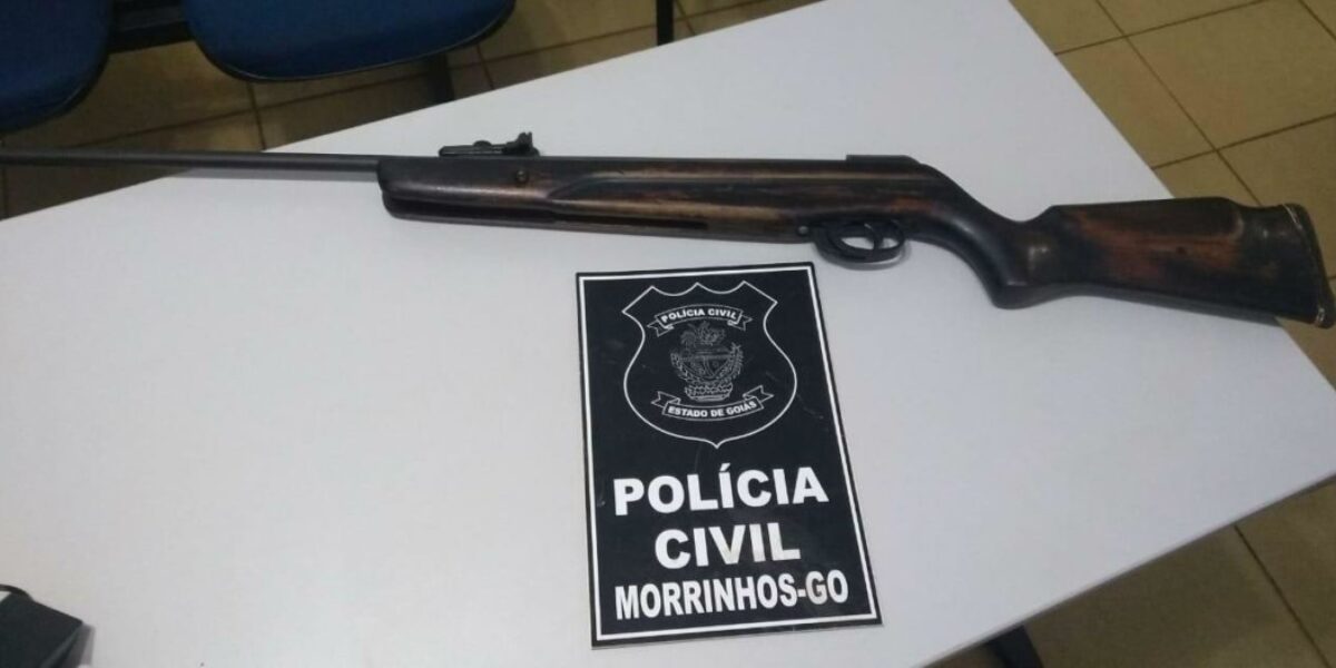Homem é preso com espingarda em acampamento no município de Morrinhos