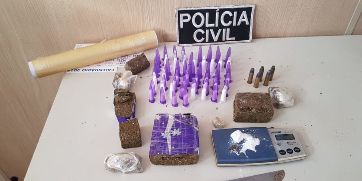 PC apreende munições e drogas ao investigar denúncia anônima em Luziânia