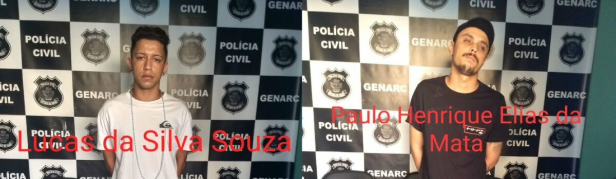 Dois homens são presos por tráfico de drogas na Cidade de Goiás