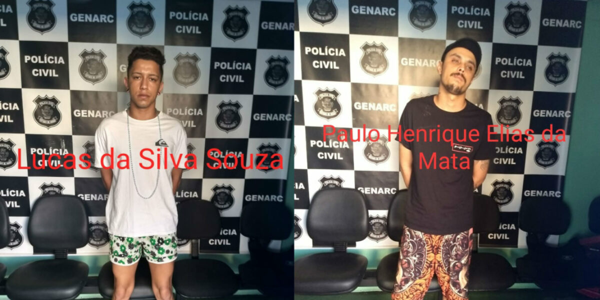 Dois homens são presos por tráfico de drogas na Cidade de Goiás