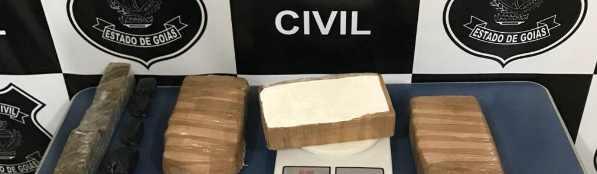Traficante é preso em Vicentinópolis com quantidade de entorpecentes estimada em R$ 200 mil