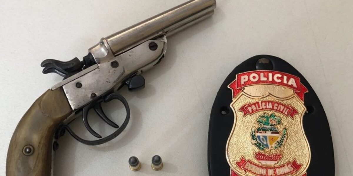 Polícia Civil faz apreensão de arma que jovem apontava para habitantes de Uruana