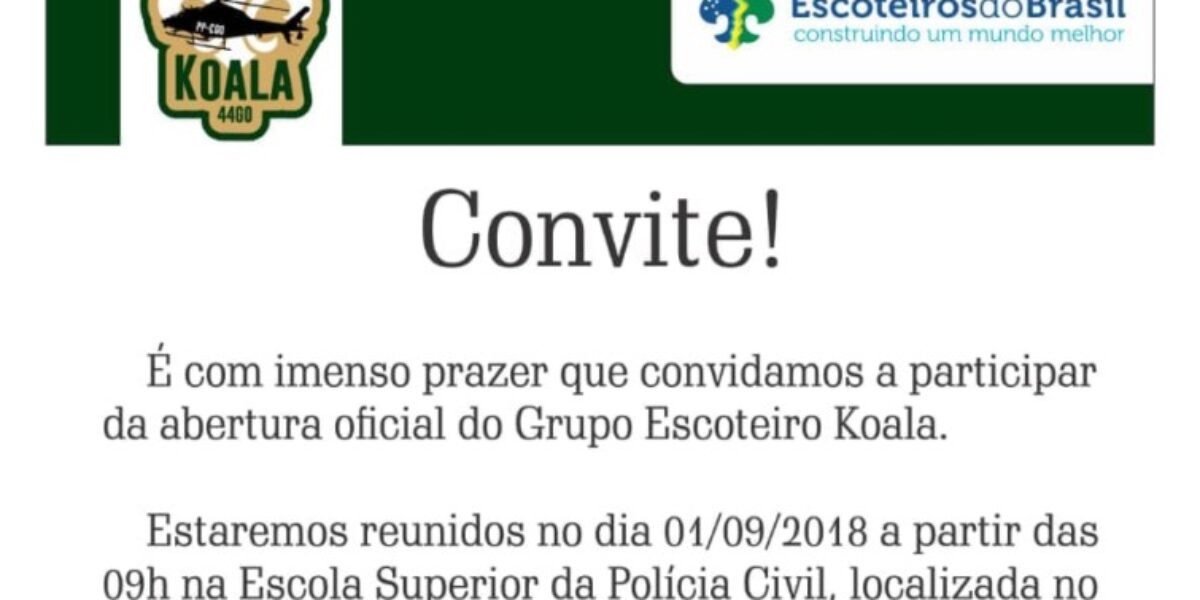 Grupo escoteiro Koala será lançado na ESPC