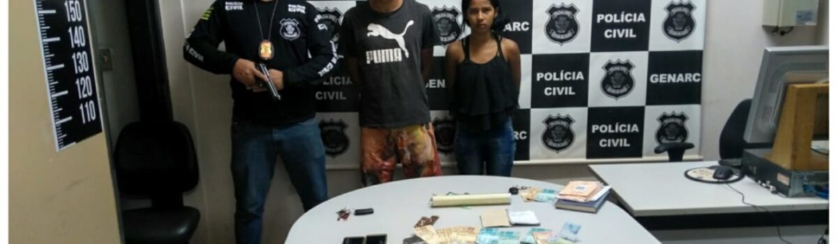 Policia Civil de Águas Lindas prende casal envolvido em tráfico de drogas