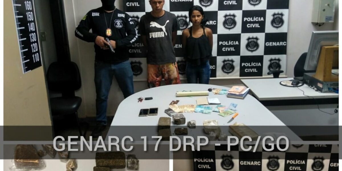 Policia Civil de Águas Lindas prende casal envolvido em tráfico de drogas