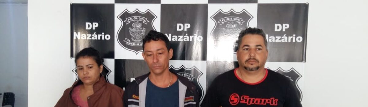 Polícia Civil prende três em ação contra o tráfico em Nazário e Claudinápolis