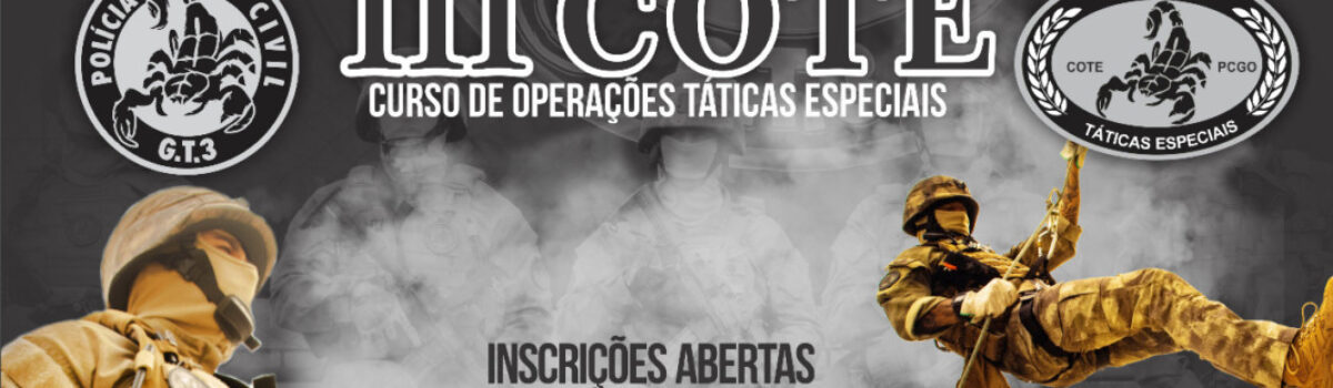 GT3 lança edital para III Curso de Operações Táticas Especiais