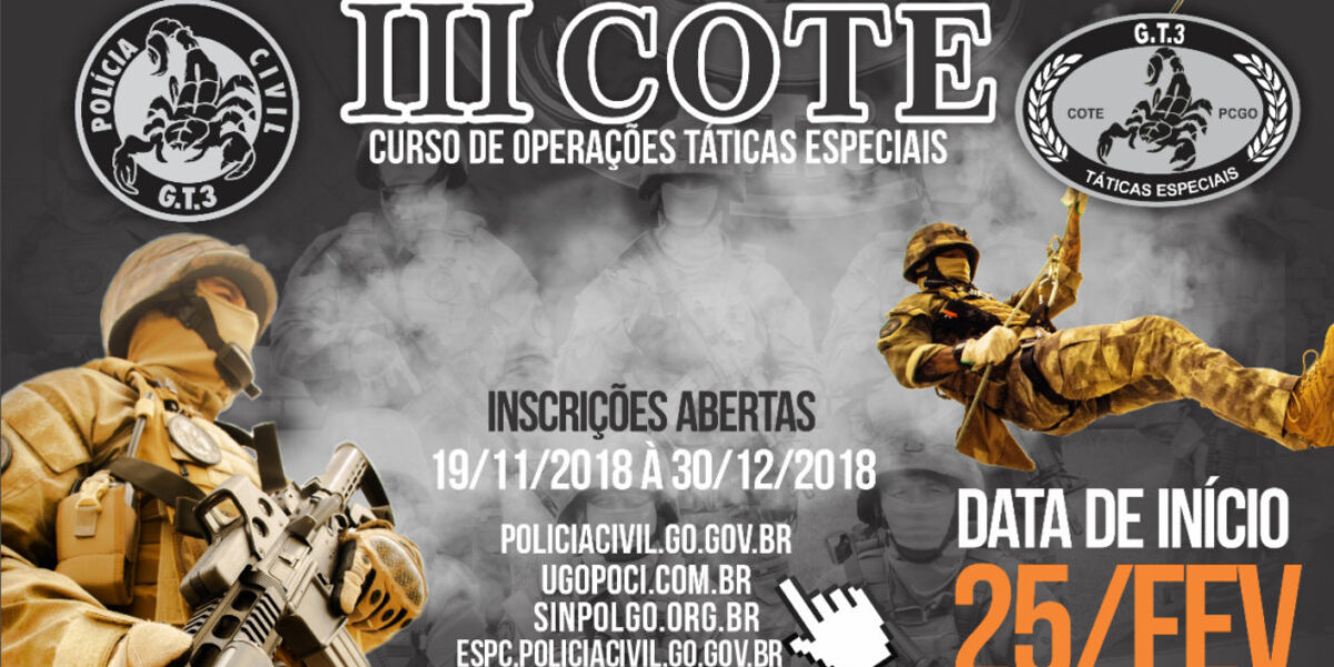 GT3 lança edital para III Curso de Operações Táticas Especiais