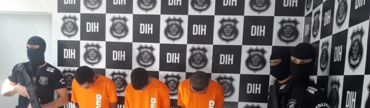 Trio que matava a mando de detento é preso em Goiânia